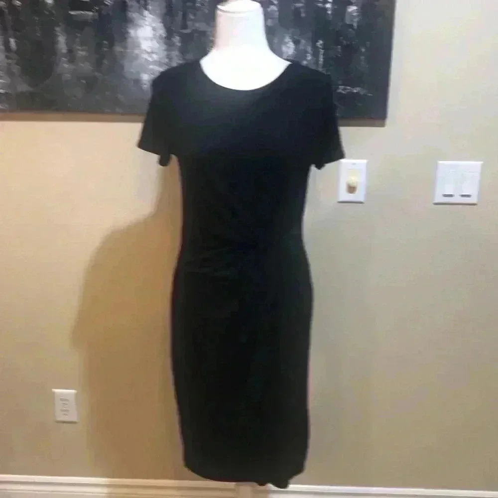 Gap Twist Front Crewneck Short Sleeved Midi Dress-Size SP